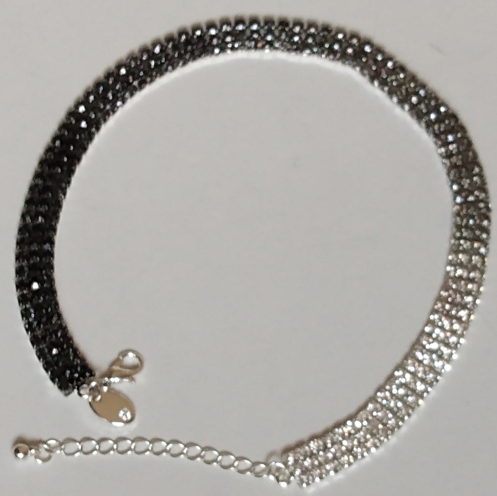 12 Inch Ombre Rhinestone Chocker Necklace